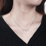 Infinity Diamond Necklace, 925 Silver