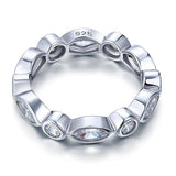 1.50ct Marquise Cut, Full Diamond Eternity Ring, 925 Sterling Silver