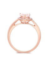 1.20ct Rose Gold, Pear Cut Morganite Engagement Ring, Available in 14kt or 18kt Rose, Yellow or White Gold
