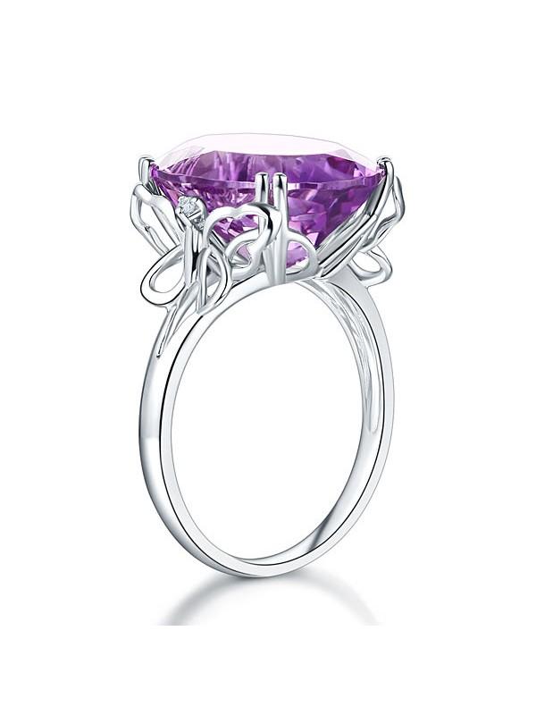 8.30ct Oval Cut Luxury Amethyst Dress Ring, Available in 14kt or 18kt White, Yellow or Rose Gold