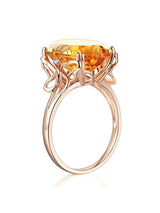8.20ct Oval Cut Luxury Citrine Dress Ring, Available in 14kt or 18kt Rose, Yellow or White Gold