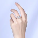 5.00ct Radiant Cut Moissanite Engagement Ring, Vintage Design, 14Kt 585 White Gold