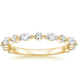 Copy of 0.25ct Vintage Moissanite Wedding Band, Delicate Half Eternity Ring, Available in White Gold, Yellow Gold, Rose Gold  or Platinum