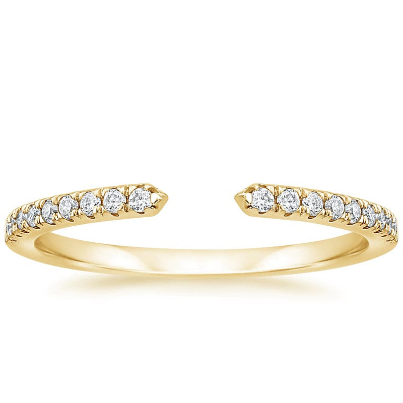 0.15ct Moissanite Wedding Band, Delicate Half Eternity Ring, Available in White Gold, Yellow Gold, Rose Gold  or Platinum