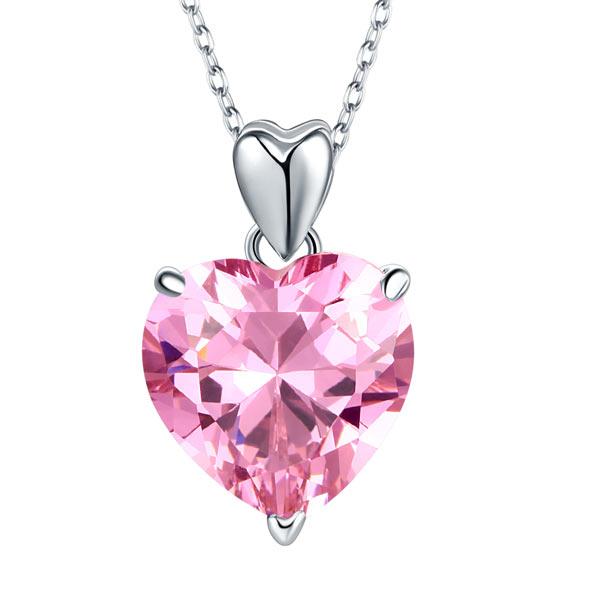 5.00ct Pink Diamond Heart Pendant, Classic Pink Heart Bridal