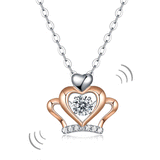 0.30ct Moissanite Dancing Necklace, 925 Sterling Silver