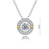 0.40ct Moissanite Dancing Necklace, 925 Sterling Silver