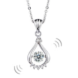 0.50ct Moissanite Dancing Necklace, 925 Sterling Silver