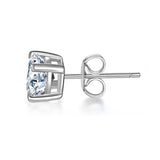 0.50ct (1 piece), Round Cut Moissanite Stud Earring, 925 Silver