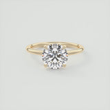 Round Cut Classic Moissanite Engagement Ring