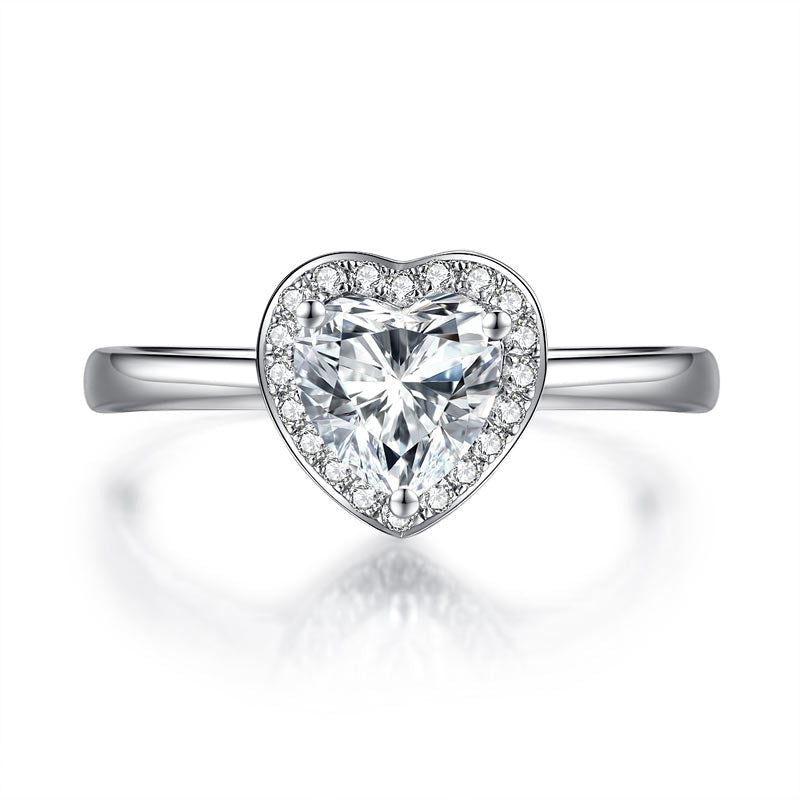 Silver Moissanite Engagement Rings UK | Affordable Engagement Rings ...