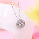 1.00ct Moissanite Dancing Necklace, 925 Sterling Silver