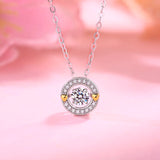 1.00ct Moissanite Dancing Necklace, 925 Sterling Silver