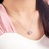 1.00ct Moissanite Dancing Necklace, 925 Sterling Silver
