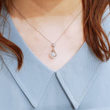 1.00ct Moissanite Dancing Pear Drop Necklace, 925 Sterling Silver