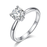 1.00ct Moissanite Diamond Engagement Ring, 925 Sterling Silver Ring