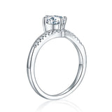 1.00ct Moissanite Diamond Ring Engagement Ring, 925 Sterling Silver
