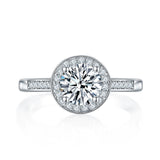 1.00ct Moissanite Diamond Ring Engagement Ring, 925 Sterling Silver