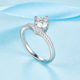 1.00ct Moissanite Diamond Ring Engagement Ring, 925 Sterling Silver