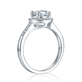 1.00ct Moissanite Diamond Ring Engagement Ring, 925 Sterling Silver