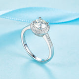 1.00ct Moissanite Diamond Ring Engagement Ring, 925 Sterling Silver