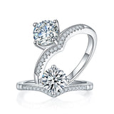1.00ct Moissanite Diamond Ring Engagement Ring, 925 Sterling Silver
