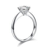 1.50ct Moissanite Diamond Solitaire Engagement Ring, 925 Sterling Silver