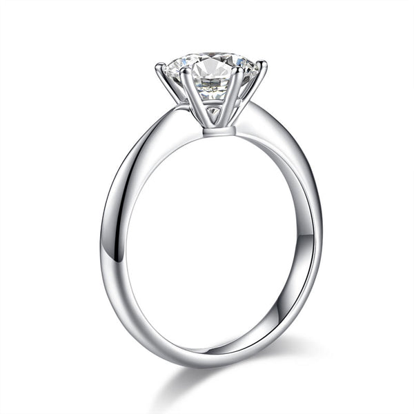 1.50ct Moissanite Diamond Solitaire Engagement Ring, 925 Sterling Silver