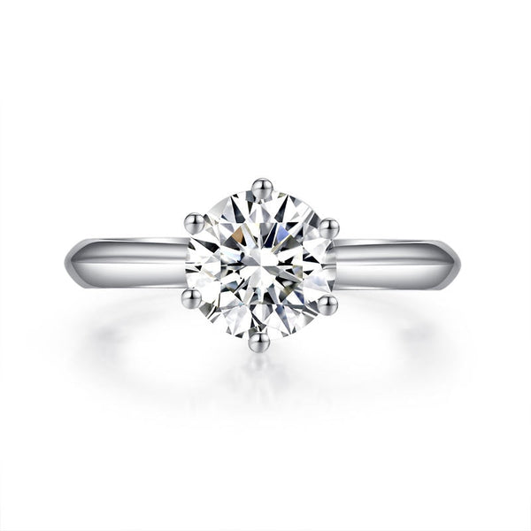 1.50ct Moissanite Diamond Solitaire Engagement Ring, 925 Sterling Silver