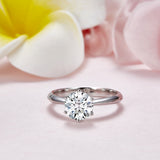 1.50ct Moissanite Diamond Solitaire Engagement Ring, 925 Sterling Silver