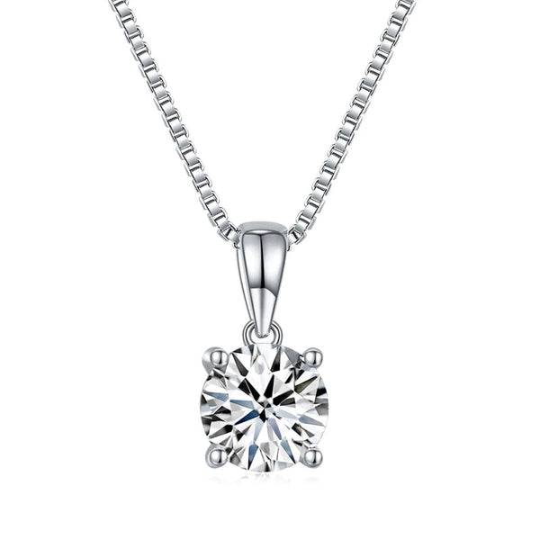 1.00ct Moissanite Pendant, 925 Sterling Silver