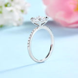 1.00ct Princess Cut Moissanite Diamond Ring Set, 925 Sterling Silver