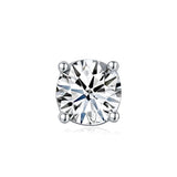 1.00ct (1 piece), Round Cut Moissanite Stud Earring, 925 Silver