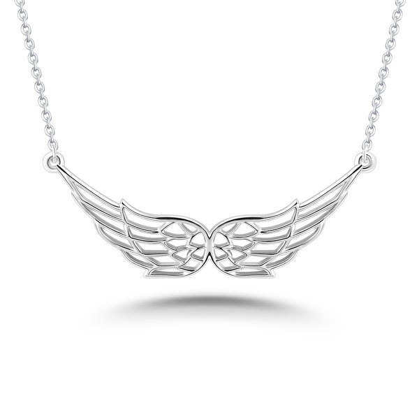 Angel Wing Pendant, Solid Silver 925