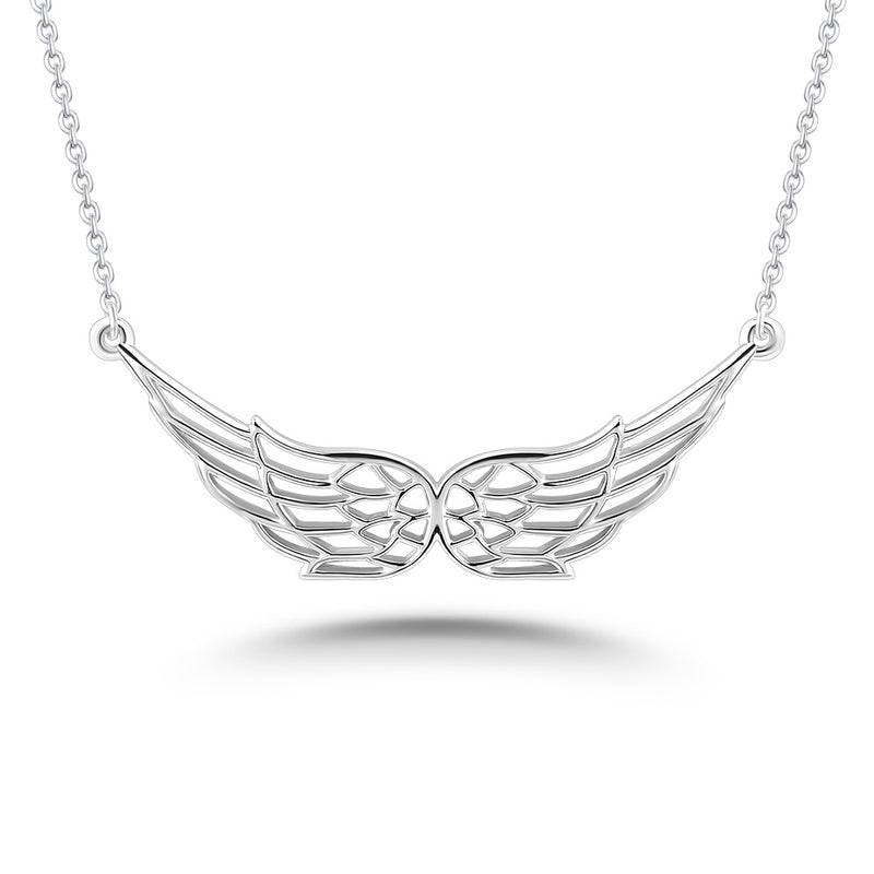 Angel Wing Pendant, Solid Silver 925