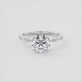 Round Cut Vintage Style Diamond Engagement Ring