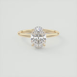 Oval Cut Diamond Hidden Halo Ring