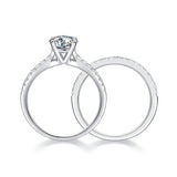 1 Carat Moissanite Diamond Ring Set