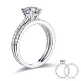 1 Carat Moissanite Diamond Ring Set