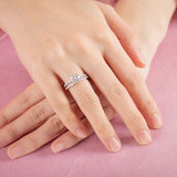 1 Carat Moissanite Diamond Ring Set