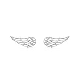 Angel Wing Stud Earrings, 925 Sterling Silver]