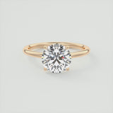 Round Cut Classic Moissanite Engagement Ring