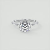 Round Cut Vintage Style Moissanite Engagement Ring