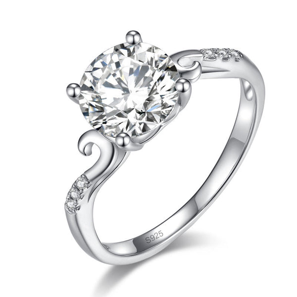 2.00ct Moissanite Diamond Engagement Ring, 925 Sterling Silver