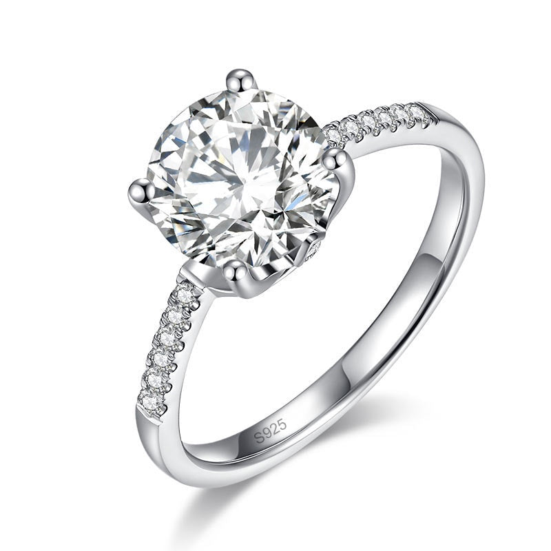 2.00ct Moissanite Diamond Engagement Ring, 925 Sterling Silver