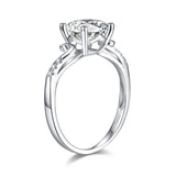 2.00ct Moissanite Diamond Engagement Ring, 925 Sterling Silver