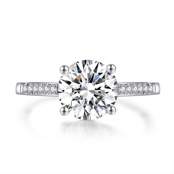 2.00ct Moissanite Diamond Engagement Ring, 925 Sterling Silver