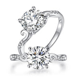 2.00ct Moissanite Diamond Engagement Ring, 925 Sterling Silver