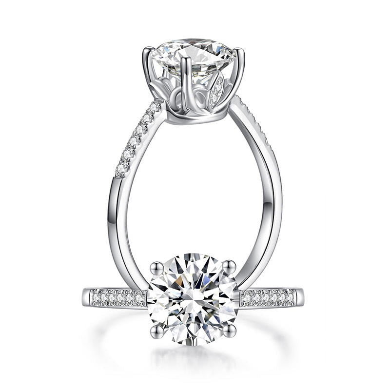 2.00ct Moissanite Diamond Engagement Ring, 925 Sterling Silver