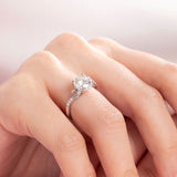 2.00ct Moissanite Diamond Engagement Ring, 925 Sterling Silver